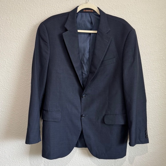 Peter Millar Mens 42R Navy Blue Virgin Wool2 Button Blazer Sport Coat Event